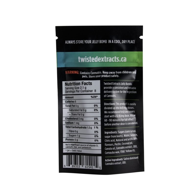 twisted extracts mango 1:1 jelly bomb thc/cbd