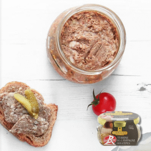 **ON SPECIAL Best Before: 06/07/24 Country Terrine w/ Porcini Mushrooms Glass Jar 180g - Jean Larnaudie