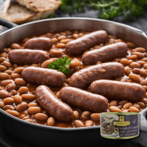 ON SALE- Best Before: 09/06/24  Toulouse Sausages w/ Beans 1280g - Jean Larnaudie