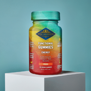 Energy Mushroom Mix Gummies Peach Flavor 30 ct